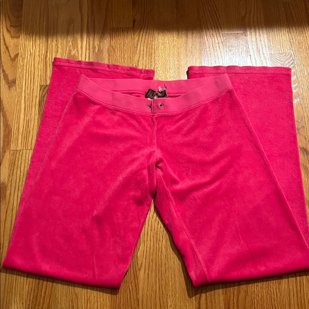 Juicy Couture Vintage Magenta Pink Terrycloth Sweatpants Wide Leg M
Y2K
